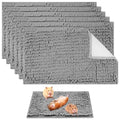 6 Pcs Guinea Pig Cage Liner, 20x12 Inch Washable Fleece Bedding Mats | Reusable Guinea Pig Bedding & Pee Pads for Small Animals, Rabbit - color: Gray, size: 20x12 Inch
