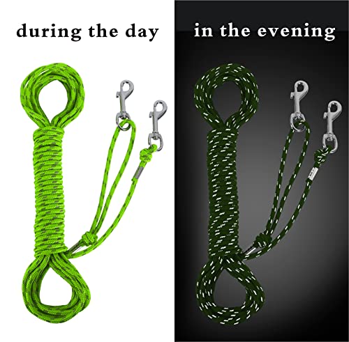 Reflective Cat Leash -30FT Cat Cable Out Escape Proof Walking Leads Yard Long Durable Safe Leash Traning Play Outdoor for Puppies/Kittens/Small Animals(Green) - color: Green, size: 30FT