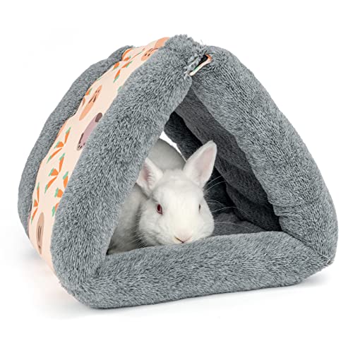 Niteangel Foldable Guinea Pig Tent Bed & Warm Tunnel for Rabbit Ferret Chinchilla Bunny Rats or Other Small Animals - color: Triangle Bed