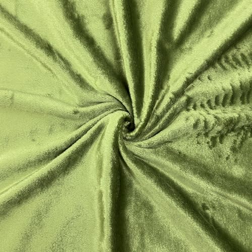 Barcelonetta | Minky Fabric | Plush, Super Soft, Cuddle | Solid Minky | by the Yard | 60" Wide | Baby Blanket, Change Station Cover, Pillow, Scarf, Beanie (Olive, 1 Yard) - color: Olive, size: 1 Yard