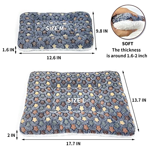 Amakunft 2 Pcs Guinea Pig Bed Mat Washable, Rabbit Winter Bed Pad for Indoor, Warm Small Animal Bed Mattres, Fleece Sleeping Pad for Bunny, Rat, Hedgehog, Sugar Glider, Chinchilla - size: Medium