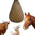 FRUITEAM Hay Nets for Horses, Heavy Duty Hay Bags with 2" Hole, Durable Hanging Hay Net for Goat Sheep, Slow Feed Hay Net with Upgraded Anti-Biting Nylon Rope (35" Length)
