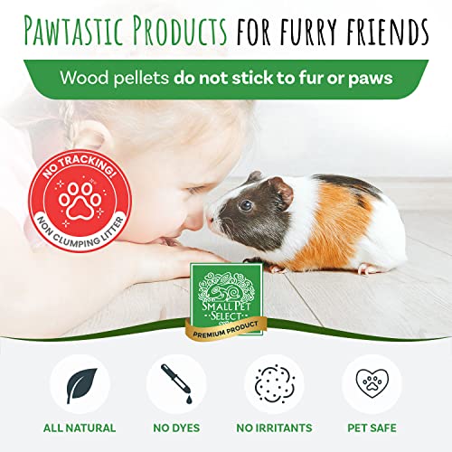 Small Pet Select Pine Pellet Bedding for Rabbits & Guinea Pigs, 8 lb | Absorbent Odor Control, Made in USA, Low Dust, Biodegradable, For Hamsters, Bunnies, Chinchillas & Small Pets - size: 8 Pound (Pack of 1)