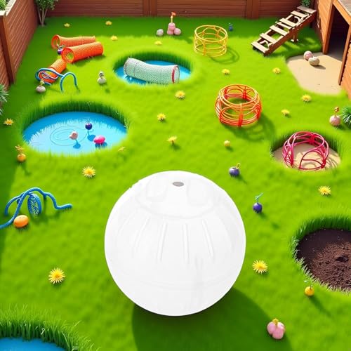 1Pc White-Transparent Plastic Silent Hamster Ball, Exercise Ball for Small Animals, Spinner Hamster Running for Sugar Gliders Small Mice Gerbils Hamsters (Diameter 10 cm ﻿