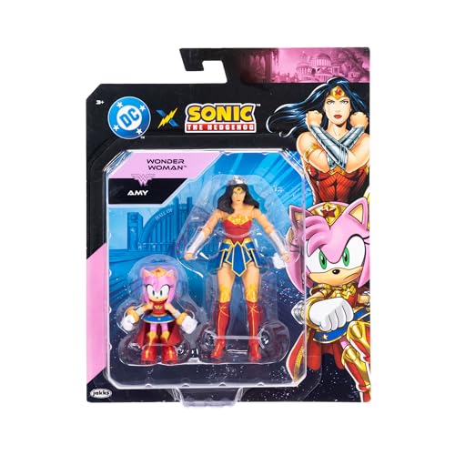 DC X Sonic the Hedgehog Amy as Wonder Woman & Wonder Woman 2.5/5-inch Figures Multipack - style: 5" Wonder Woman with 2.5" Amy Wonder Woman