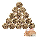 Bunny Chew Toys Grass Balls Rabbit Gnawing Treats for Guinea Pig Chinchilla | 15PCS 2.8in large size Rolling Play Balls, Cage Enrichment Toy, Natural Teeth Grinding Treats, Boredom Relief Activity - size: 15PCS-Large