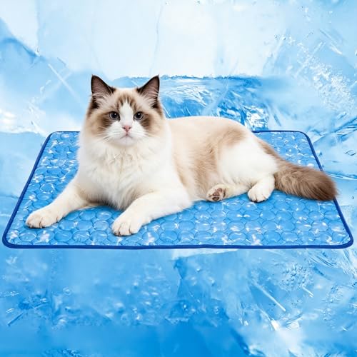 Dog Cooling Mat, Arc-Chill Cooling Fiber Self-Cooling Pad for Dogs - Washable Non-Toxic Summer Pet Mat, Non-Slip Foldable Portable Soft Pad for Indoor Outdoor/Kennel Sofa Bed Floor Car (Small) - size: Small