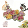 Abizoo Rabbits Chew Toys for Teeth - Natural Herbal Treats with Timothy Hay, Alfalfa, Roses & Calendula for Bunnies, Guinea Pigs, Chinchilla, Hamsters 2Pcs 3.35 inch
