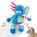 Dog Squeak Toys for Small & Medium Breeds, Puppy Teething Interactive Chewing Plush Toy to Keep Them Busy, Best Birthday, Christmas, Halloween, Easter Gift, Elephant - color: Elephant
