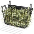 X Large Rabbit Hay Feeder Guinea Pig Hay Feeder Metal Frame Bunny Hay Holder Guinea Pig Hay Holder for Bunny, Guinea Pigs, Chinchillas, Small Animals (1 Pack) - color: 1-Pack Black