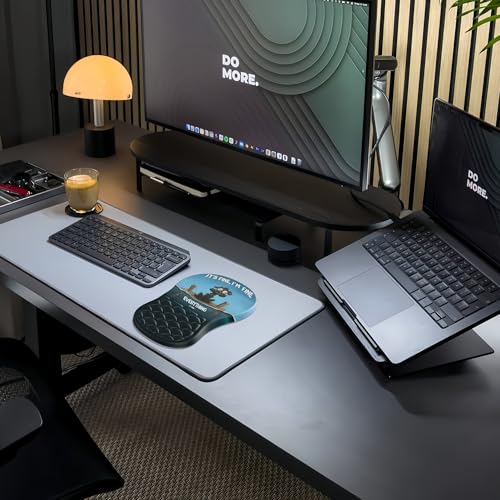 Ergonomic Mouse Pad Wrist Support with Massage Design,Funny Dog Wrist Rest Pain Relief Mousepad with Memory Foam,Mousepad for Wireless Mouse - color: D-01