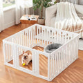 Acrylic Dog Playpen Indoor, Puppy Pens for Small Dogs & Puppies, 15 Panels | Easy Assemble, DIY Flexible Shape Dog Pen with Plastic Fence, Pet Exercise Pin for Small Animals, 24''Tall - size: 24" H