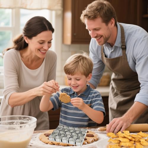 Gold Fish Cracker Cutter，25 Cavity Fish Cookie Cutter，Non-stick Dough | Gold Fish Shapes Cookie Molds，Stainless Steels Small Animal Cracker Cookie Biscuit Cutters Mold for Baking