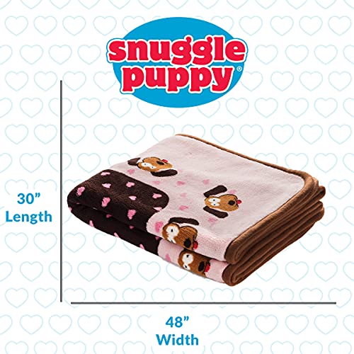 Snuggle Puppy Blanket for Pets - Cozy Dog Blanket for Small Dogs - Machine Washable Dog Blanket - color: Pink