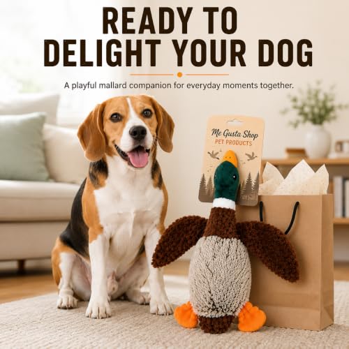Duck Dog Toy Squeak Toys | Mallard-Shaped | Shaped Pet Toys | Duck Dog Toys for Large Dogs | Mallard Dog Toy | Dog Chew Toys | Stuffed Toys Interactive Animal.