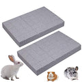 Hamiledyi Rabbit Scratch Foot Pads Bunny Grinding Claw Pad 2 PCS Natural Small Animal Hamster Lava Stone for Teeth Grinding Rabbit Scratching pad Chew Toy for Guinea Pig Rat Gerbil Chinchilla Hedgehog - color: White-2PCS