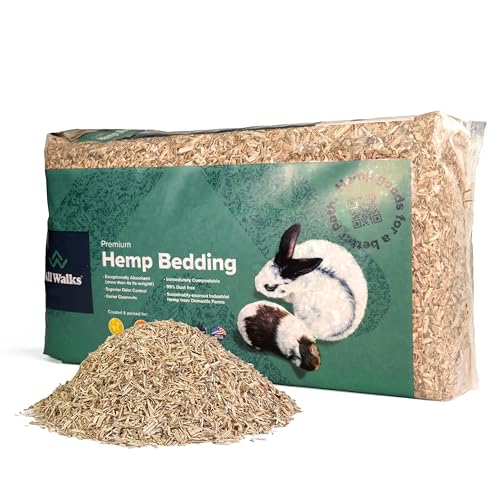 | Hemp Bedding for Small Animals 18.5L (3.7 LBS) | Low Dust, Odor Control, Highly Absorbent, Natural Cage Bedding for Rabbits, Hamsters, Guinea Pigs, Birds, and More - size: 18.5L