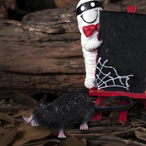 Lifelike Fake Mouse Realistic Mice, Spooky Rat, Halloween Prank, Rubber Rat with Long Tail, Creepy April Fool's Day Decorations