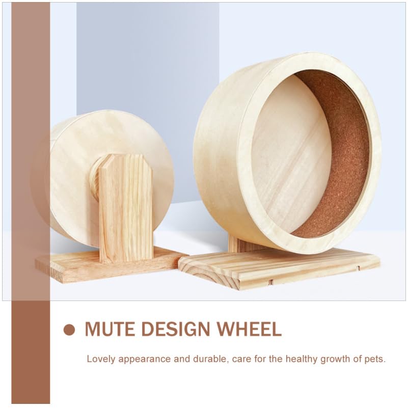 KESYOO Silent Wooden Exercise Wheel Toy for Hamster Hedgehog and Small Pets 12-inch Size for PET Play and Exercise Accessories