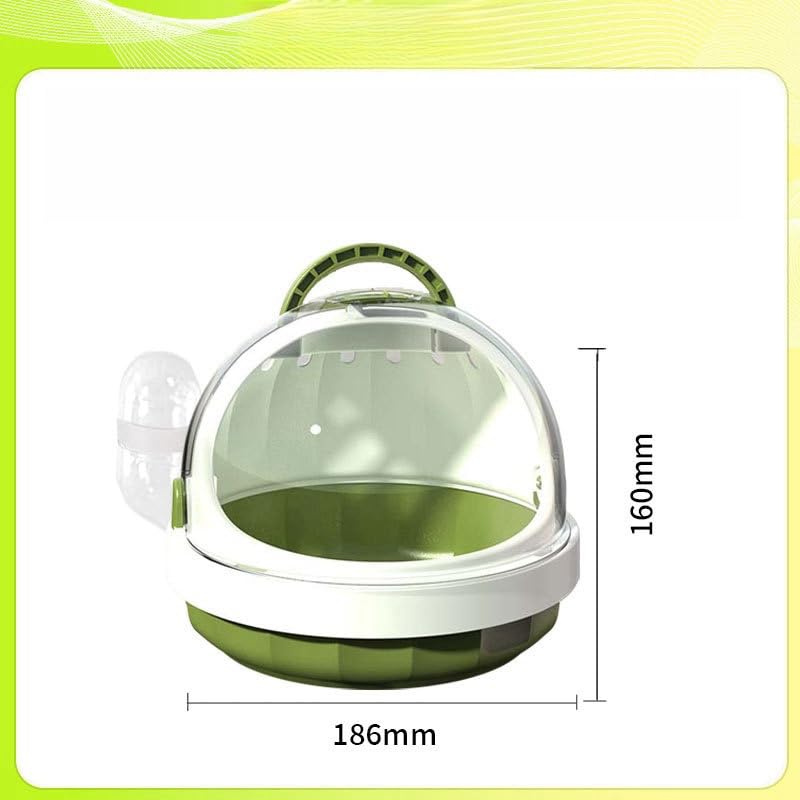 Guinea Pig Carrier Cage with Water Bottle, Portable Hamster Travel Carrier Carry Case for Small Pets, Gerbils, Mice, Dwarf Hamster (Green) - color: Green