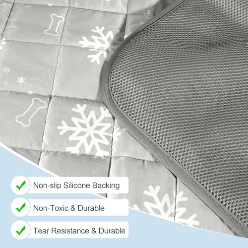Dog Cooling Mat,Dog Blanket Washable,Cool Fabric & Internal Waterproof Cooling Pad (Grey, Large (36x24 inch)) - color: Grey, size: Large (36x24 inch)