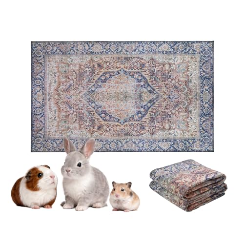 Lovewag Guinea Pig Liner, Hamster Bedding, Rustic Terracotta, 16x24, 2 Pack | Waterproof, absorbent, washable, reusable cage liner and bedding mat for guinea pigs, hamsters, rabbits, ferrets, small pets - color: Rustic Terracotta, size: 16x24 inches (Pack