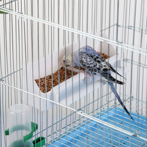 IBWell 2 Pack Bird Feeder for Cage Bird Food Bowl Parakeet Feeder Bird Water Parrot Feeder