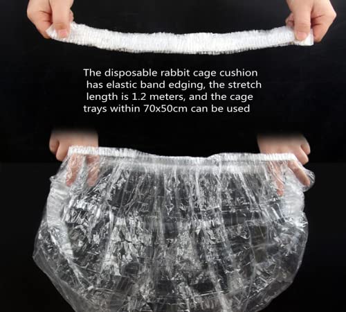 30 Pcs Disposable Rabbit Guinea Pig Cage Liners Plastic Clear Bunny Cage Liner Bag Universal Toilet Film,Small Animal Bedding, Hamster Bunny Litter Pan Bags
