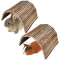 PINVNBY 2 PCS Extra Large Wooden Bunny Ladder Bridge-20 x 11.8 inches, Rabbits Hideout House Tunnel, Rodents Chew Toys for Guinea Pig Chinchillas Hedgehogs Ferrets Rat - size: 2 PCS, L ( 20 X 11.8 inches )