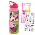 Disney Minnie Mouse Reusable Water Bottle Set - Bundle of 30oz Plastic Sports Tumbler Cup with Spout Plus Sticker, and More | Minnie School Supplies