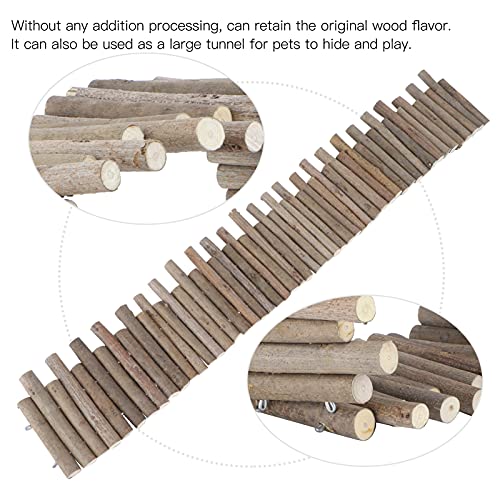 Pissente Hamster Wooden Fence, Hamster Climbing Ladder Flexible Wooden Arch Bendable Hamster House Wood Ladder Hideout Hamster Ladder Bridge Toy for Small Animals Turtles Pet Hamsters