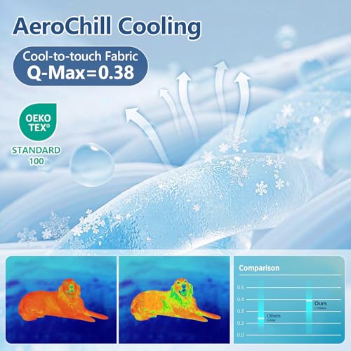 Dog Cooling Mat,Washable Cool Mat for Dogs,Self Cooling Pads for Dogs Cats,Cool Fabric & Internal Cooling Pad (Large, Cloud Style) - size: Large