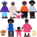 ONEST 10 Pieces Wooden Dollhouse Family Set Mini People Figures Sets Dollhouse Dolls Wooden Doll Family Pretend Play Figures Accessories for Pretend Doll House - style: Harmony Style