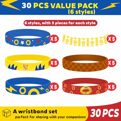 30 Pcs Hedgehog Silicone Bracelets, Party Favors Goodie Bag Fillers | Hedgehog Wristbands for Party Supplies, Goodie Bag Fillers, Prize Boxes, Favor Stations