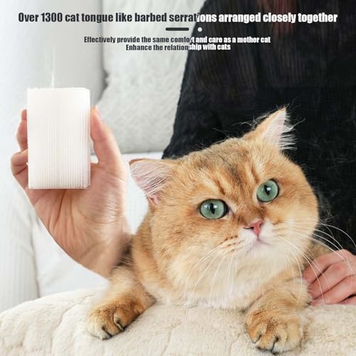 2PC Soft Cat Brush for Grooming - Gentle Cat Tongue Brush with1300+Barbed Serrations, Brushes for Sensitive Cats-Lightweight, gentle, Perfect for Daily Grooming&Enhancing Bonding (Pink) - color: Pink