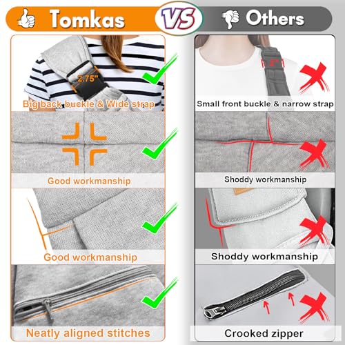 Tomkas Dog Sling Carrier for Small Dogs Puppy Carrier for Small Dogs (Grey, for Pets Weight 2-7 lbs) - color: Grey