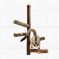 Sugar Glider Toy Natural Fruitwood Perch Stand Squirrel Hanging Wooden Climbing Pole Hamster Paw Grinding Perch Small Animal Cage Accessories for Chinchillas Rats Gerbil - color: Applewood - Climbing Perch