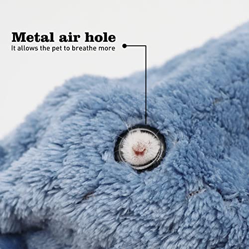 Sugar Glider Bonding Pouch Carrier Bag, Small Animals Sleeping Pouch Bag with Breathable Vent and Drawstring, Portable Travel Bag for Sugar Glider Rat Squirrel Guinea Pig Birds Parrot (Blue) - color: Blue