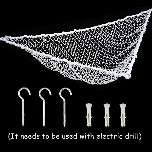 Hammock Mesh Toy Net Stuffed Animal Hammock Mesh Toys Net for Kids Jumbo Large Storage Mesh Net for Pet Corner Animal Hammock Stuffed Animals Wall Hanging Organizer Christmas Gift (White)