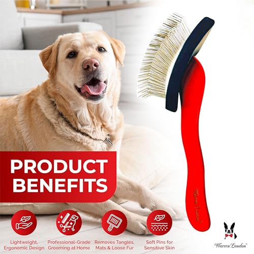 Warren London FurBreeze Pro Max Slicker Brush for Doodles & Long Coats - style: FurBreeze Pro Max Large
