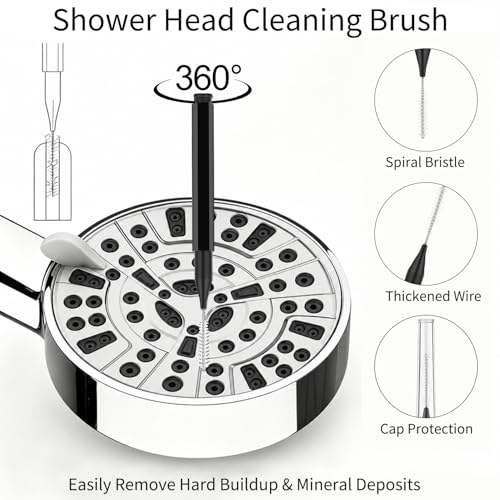 Shower Head Cleaner Tool, Shower Head Cleaning Brushes Small Hole, Shower Head Cleaner Picks Anti-Clogging Nozzle Little Gaps with Storage Boxes for Household Bathroom, 50 PCS