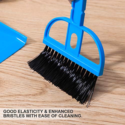 POPETPOP Mini Broom and Dustpan Set - Cage Cleaner for Guinea Pigs, Hedgehogs, Hamsters, Chinchillas, Rabbits, Reptiles - Guinea Pig Cage Cleaner Desk Cleaning Brush (Random Color)