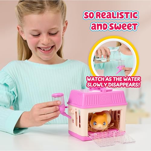 Little Live Pets Hamster Mini Interactive Toy Set, Hutch Animal Playset with 3 Surprise Babies, 20+ Sounds, Hamster Must-Haves for Ages 3+ | 20+ sounds, deluxe hutch reveals 3 babies, accessories; interactive pet toy for kids ages 4+ - style: Hamster