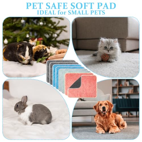 8 PCS Guinea Pig Cage Liner 16 x 12 Inch Reusable Fleece Bedding Mats Washable Pee Pads for Rabbit Hamster Chinchilla and Other Small Animal Cage Supplies (Green, Pink, Gray, Blue) - color: (Green, Pink, Gray, Blue) 8PCS