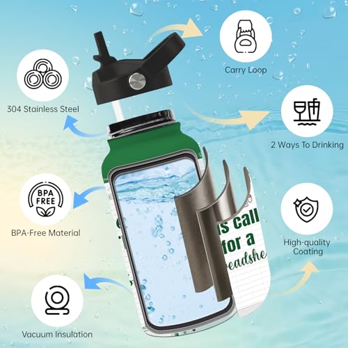 25oz Accounting Water Bottle with Straw Lid & Direct-drink Lid - Accounting Stainless Steel Water Bottles, BPA-free Leakproof Sports Waters Bottle for School Travel, Gifts Cup for Accountant - color: Accounting