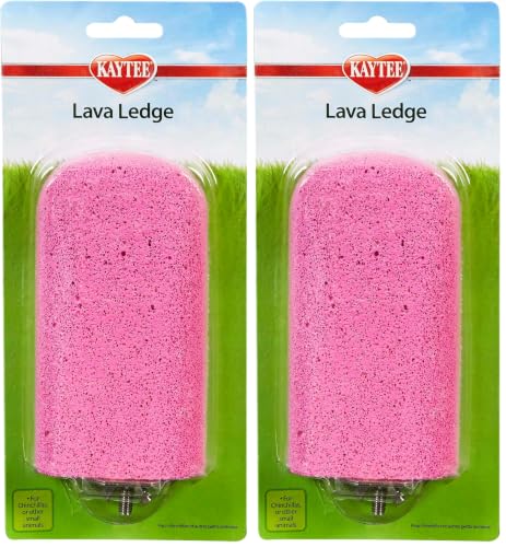 Kaytee Lava Ledge for Attaching to Small Pet Animal Wire Habitats (Pack of 2) - size: Pack of 2