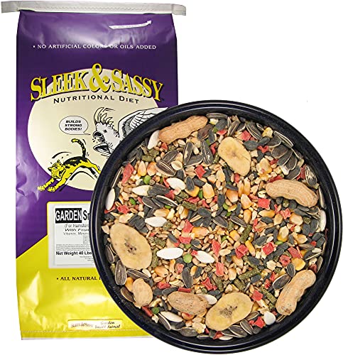 SLEEK & SASSY Garden Small Animal Food for Hamsters, Gerbils, Mice & Rats (40 lbs.) - size: 40 Pound (Pack of 1)
