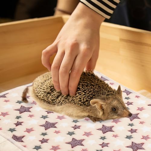 Guinea Pig Bedding Blankets, 6 Pack Soft Fleece Pet Cage Liner | Small Animal Cage Accessories for Rat Hedgehog Chinchilla Hamster Rabbit Bunny, Washable Sleep Mat Bedding Accessories - size: 16 inches*24 inches
