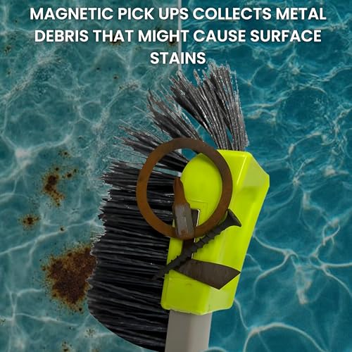 Oreq Animal Pro Pool Brush 22 Inch & 28 Inch – Heavy-Duty Combo Bristle Wall and Floor Cleaning Tool (22")