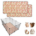 2 Pack Guinea Pig Cage Liners, 24"x 36" Washable Waterproof Bedding for Rabbit, Bunny, Hamster & Small Animals, Reusable Super Absorbent Pee Pads for C&C Cage, Strawberry Print - size: 24x36 inch 2pack